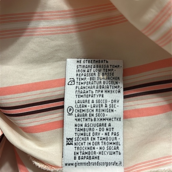 Caliban Women’s Striped Cotton Button Front Shirt Dress Sz 8 (IT 44) Classic - Picture 10 of 11